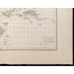 Gravure de 1870 - Carte de l'Océanie - 5