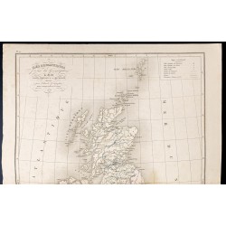 Gravure de 1878 - Carte des îles britanniques - 2