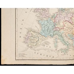 Gravure de 1879 - Carte de l'Europe - 4