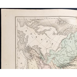 Gravure de 1878 - Carte de l'Asie - 2