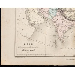 Gravure de 1878 - Carte de l'Asie - 4