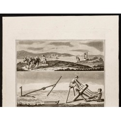 Gravure de 1844 - Outils agricoles - 2