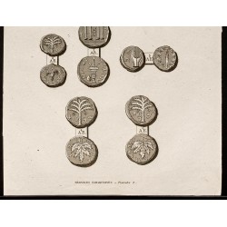 Gravure de 1844 - Médailles samaritaines - 3