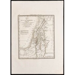 Gravure de 1844 - Carte du royaume d'Hérode - 1