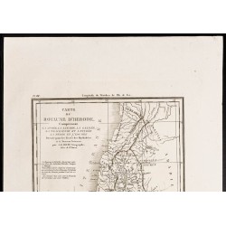 Gravure de 1844 - Carte du royaume d'Hérode - 2