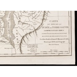 Gravure de 1844 - Carte de la Terre Sainte - 5