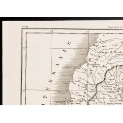Gravure de 1844 - Carte du nord de la Judée - 2