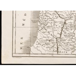 Gravure de 1844 - Carte du nord de la Judée - 4