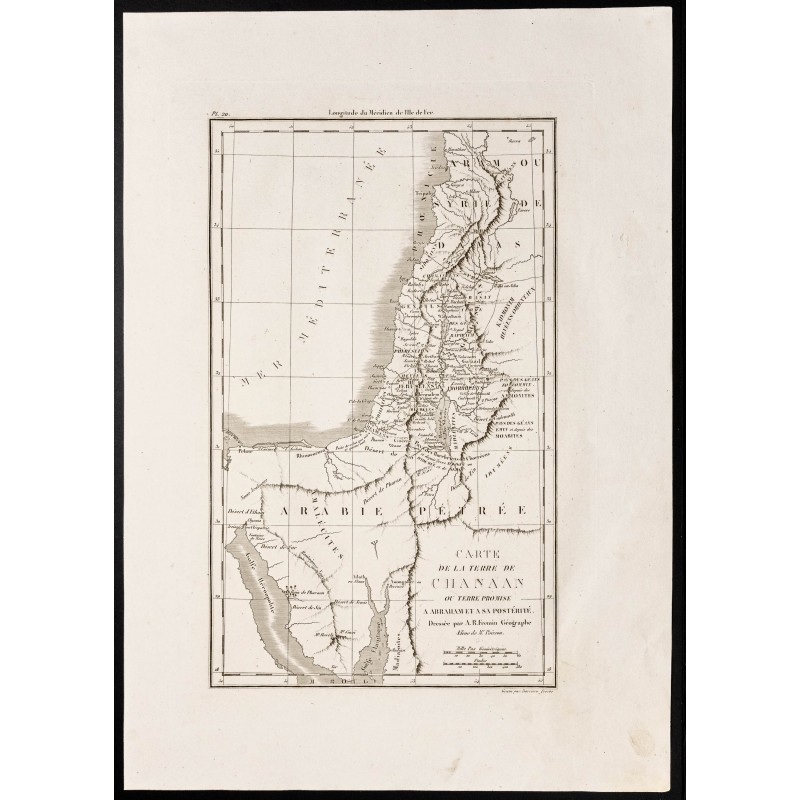 Gravure de 1844 - La Terre Promise de Chanaan - 1
