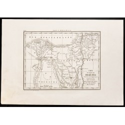 Gravure de 1844 - Carte ancienne de l'Exode - 1