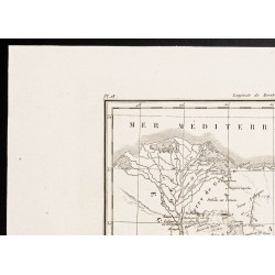Gravure de 1844 - Carte ancienne de l'Exode - 2