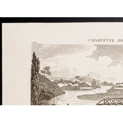 Gravure de 1844 - Charpente de l'Arche de Noé - 2