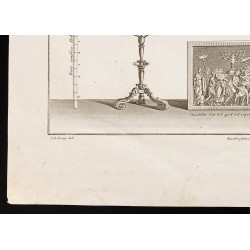 Gravure de 1844 - Le chandelier d'or à 7 branches - 4
