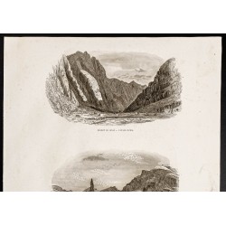 Gravure de 1844 - Désert du Sinaï - 2