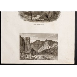 Gravure de 1844 - Désert du Sinaï - 3