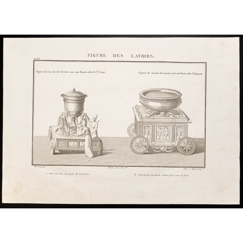 Gravure de 1844 - Lavoirs du Temple de Salomon - 1