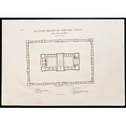 Gravure de 1844 - Palais du bois du Liban - 1