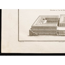 Gravure de 1844 - Palais du bois du Liban - 4