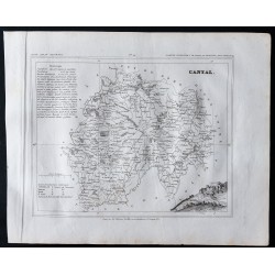 Gravure de 1833 - Département du Cantal - 1