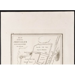 Gravure de 1844 - Plan de Jérusalem - 2