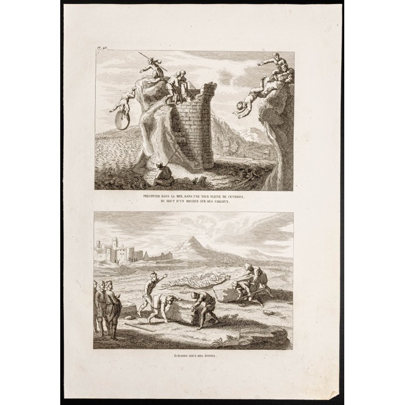 Gravure de 1844 - Les supplices anciens - 1