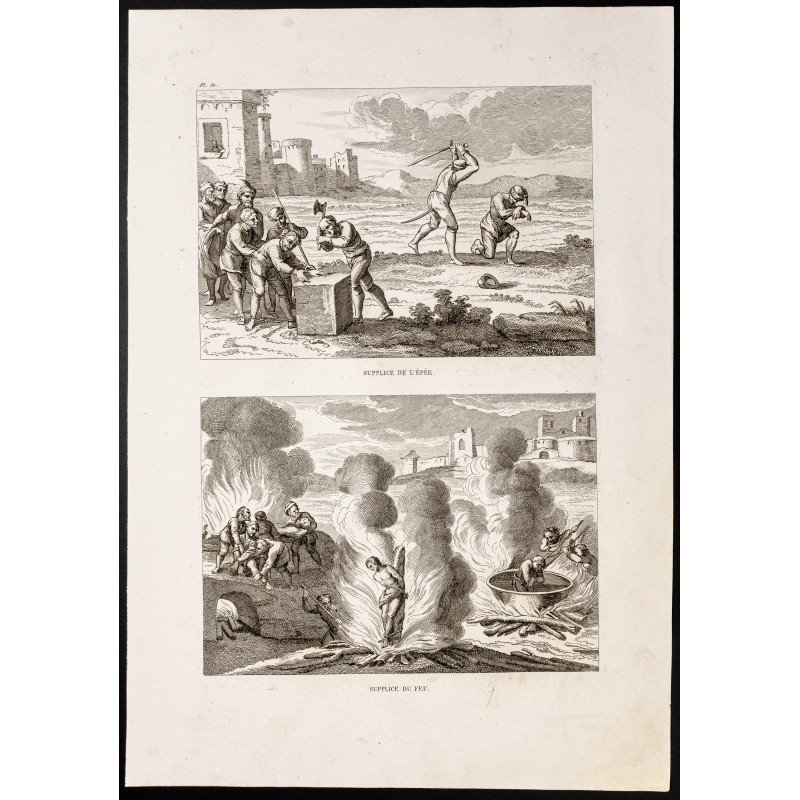 Gravure de 1844 - L'épée et le feu - 1