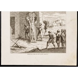 Gravure de 1844 - Supplices anciens et tortures - 3