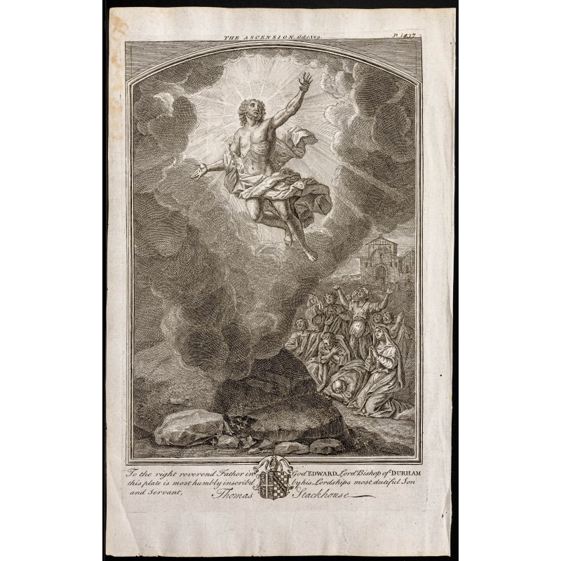 Gravure de 1733 - L'ascension (Jésus) - 1