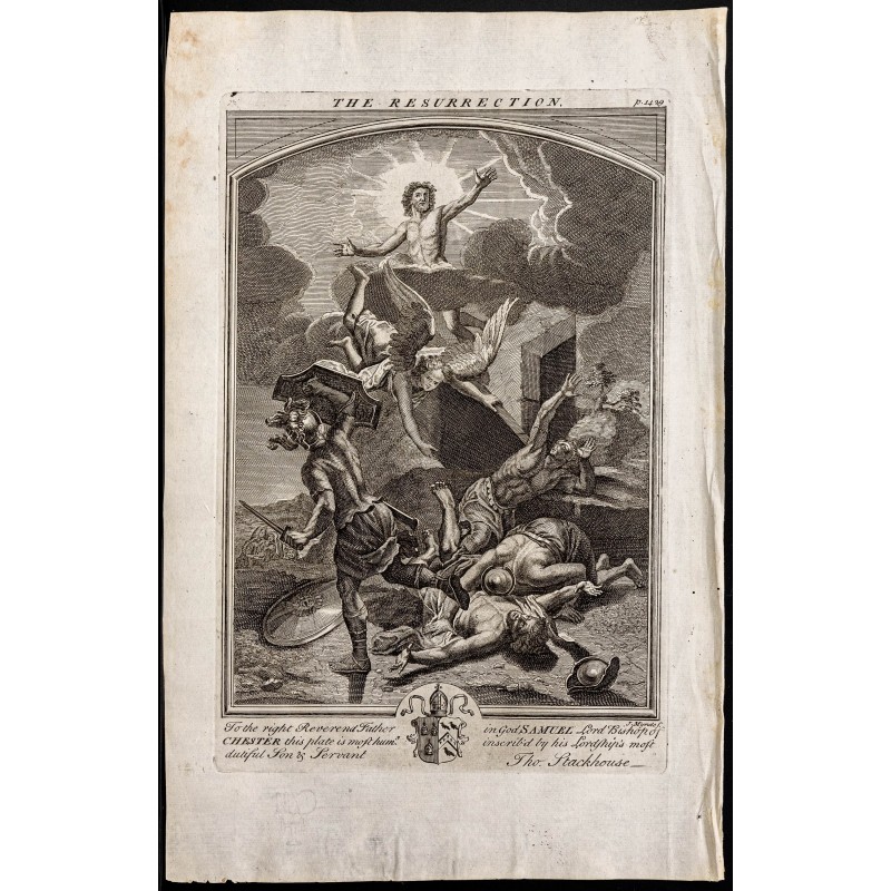 Gravure de 1733 - La résurrection de Jésus - 1