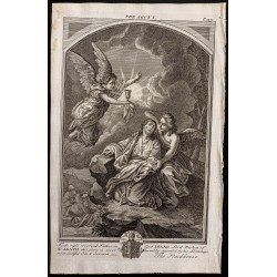 Gravure de 1733 - Agonie de Jésus-Christ - 1