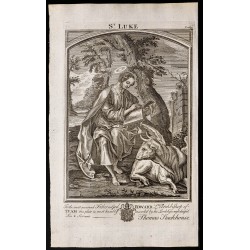 Gravure de 1733 - Portrait de saint Luc - 1