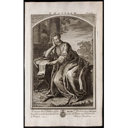 Gravure de 1733 - Portrait de saint Matthieu - 1