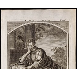 Gravure de 1733 - Portrait de saint Matthieu - 2