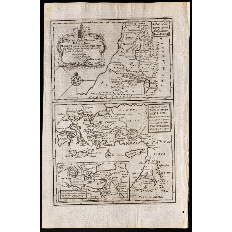 Gravure de 1733 - Voyage de Jésus Christ et de St Paul - 1