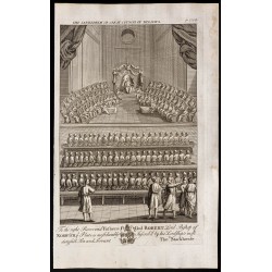 Gravure de 1733 - Vue du Sanhédrin des juifs - 1