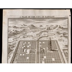 Gravure de 1733 - Plan de la ville de Babylone - 2