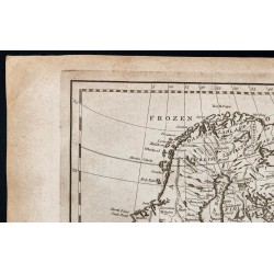 Gravure de 1800 - Carte du nord de l'Europe - 2