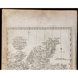Gravure de 1800 - Carte de l'Écosse - 2