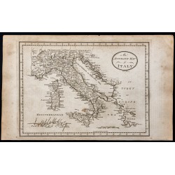 Gravure de 1800 - Carte de l'Italie - 1