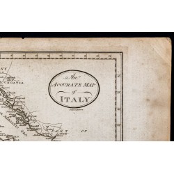 Gravure de 1800 - Carte de l'Italie - 3