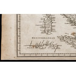 Gravure de 1800 - Carte de l'Italie - 4