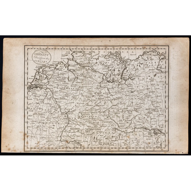 Gravure de 1800 - Carte de l'Allemagne - 1