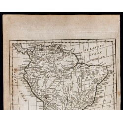 Gravure de 1800 - Carte de l'Amérique du sud - 2