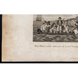 Gravure de 1800 - Erromango et le capitaine Cook - 4