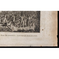 Gravure de 1800 - Erromango et le capitaine Cook - 5