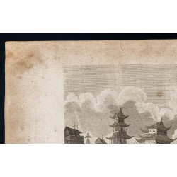 Gravure de 1800 - Vue de Pékin en Chine - 2
