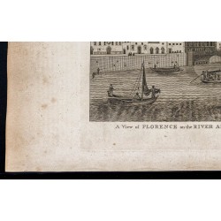 Gravure de 1800 - Vue de la ville de Florence - 4