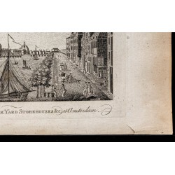 Gravure de 1800 - Vue de Amsterdam - 5