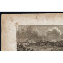 Gravure de 1800 - Vue de Dublin en Irlande - 2