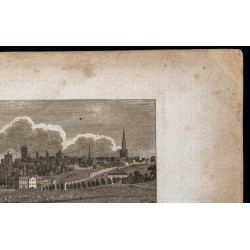 Gravure de 1800 - Vue de Dublin en Irlande - 3